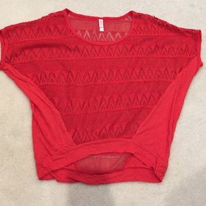 red see-through t-shirt